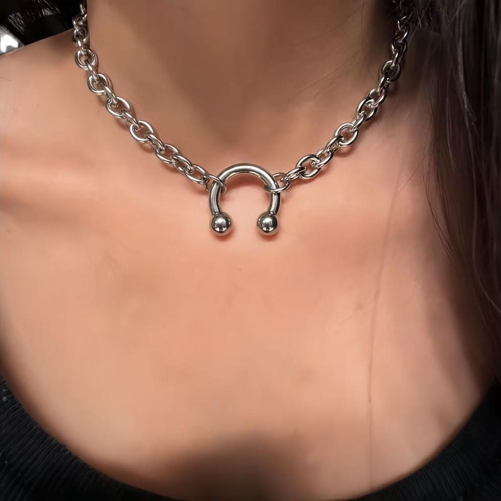 Geometric Animal Pendant Necklace With Stainless Steel Chain For Women
