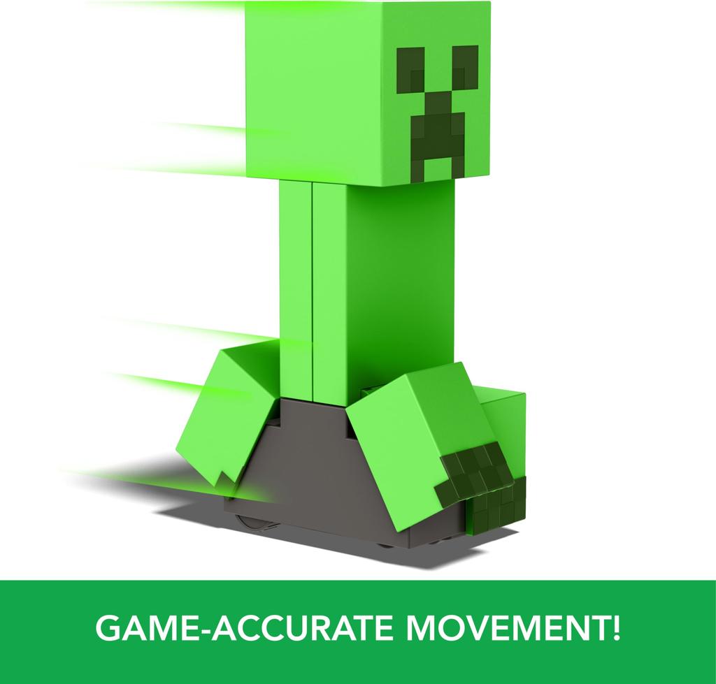 Mattel Minecraft Explosive RC Creeper with Lights 10 Explosive DLC Code & Sound, Particles, Game-Specific Movement,
