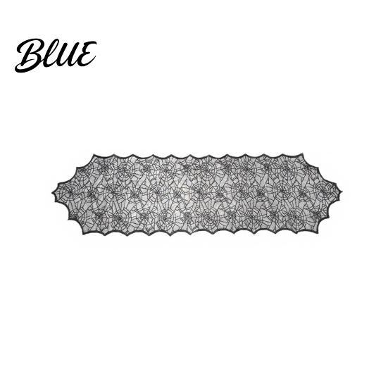 Spider Web Table Runner Runner Black Lace Gothic Decoration Cobweb for Halloween Dining Event Props