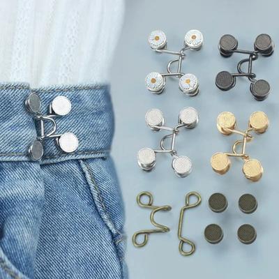 Jeans Waist Retraction Buckles Convenient Jeans Resize Buckles Adjustable Metal Buckles Jeans Skirt Trousers Accessories