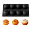 Wiederverwendbare Kuchenform in Orangenform, Antihaftbeschichtet, 3D-Silikonform, Schokolade, Eiswürfel, Keks, Gelee