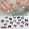 Leopard Print Bow Nail Art Decorations: Hot Girl Style Resin Accessories