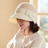 Autumn and Winter Warm Woolen Bucket Hat Female Splicing Retro Bucket Hat Windproof Basin Hat Fit for Outdoor, Casual & Formal Events