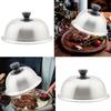 Stainless Steel Frying Pan Covers Barbecue Burgers Sandwiches Steak Round Pot Lids Cover Cookware Cheese Melting Dome