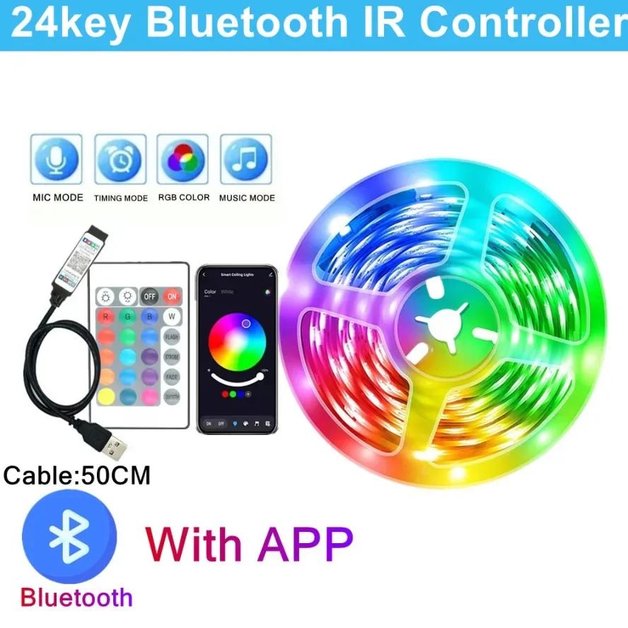 5V USB LED Strip Lights APP Control Color Changing 3535 RGB Led Light Flexible Lamp Tape for Room Decoration TV Backlight Diode