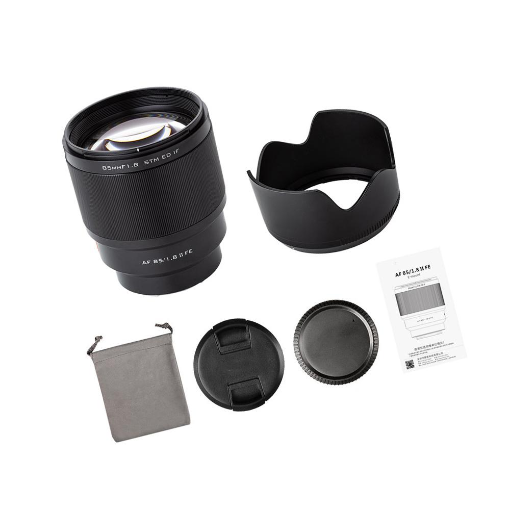AF 85 1.8 II Professionelles Vollformat Sony E-Mount Kamera Festbrennweitenobjektiv mit Gegenlichtblende Metall Elektronische Kontakte Brennweite