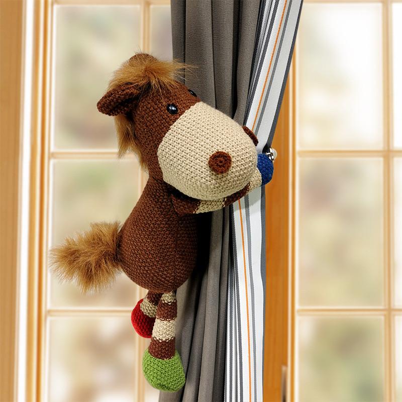 Horse Elephant Deer Bear Plush Curtain Tieback Cartoon Dolls For Home Decor