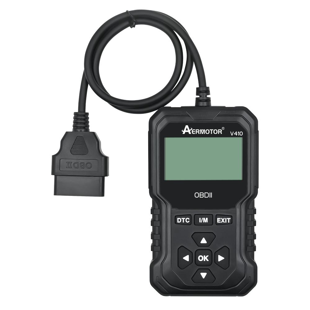 უახლესი ორიგინალი V410 OBD2 სკანერი OBD კოდების წამკითხველი და სკანირების ხელსაწყოები მანქანის ძრავის პროფესიონალური დიაგნოსტიკური სკანერი მექანიკოსი ყველა OBDII პროტოკოლის მანქანისთვის