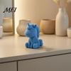 Compact Desktop Figurines 3D Printed Unicorn Figurine with Knitted Texture, Cute Modern Storage Rack Accents Animal Statue, Creative Ornament for Home