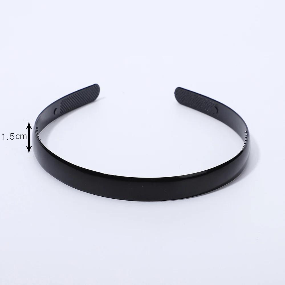 1/7pcs Simple Women Headbands Fashion Head Band for Girls Solid Black Color Casual Hair Accessories Plastic Headbans