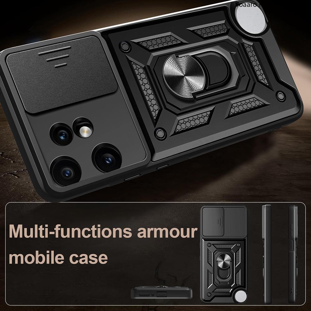 Slide Lens Armor Funda for Nothing CMF Phone 2 Pro 5G Case for Nothing CMF Phone 2 Pro 5G Case Magnetic Ring Stand Holder Cover