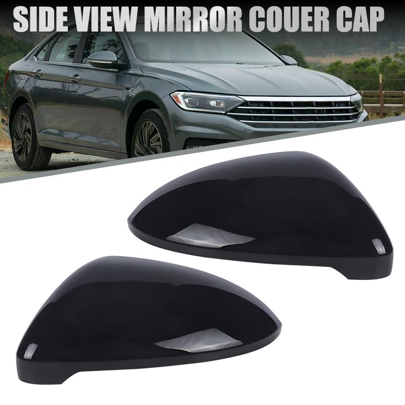 Glossy Black/Super White Door Wing Rearview Mirror Housing Shell W/Turn Signal For VW Jetta 2024 2025
