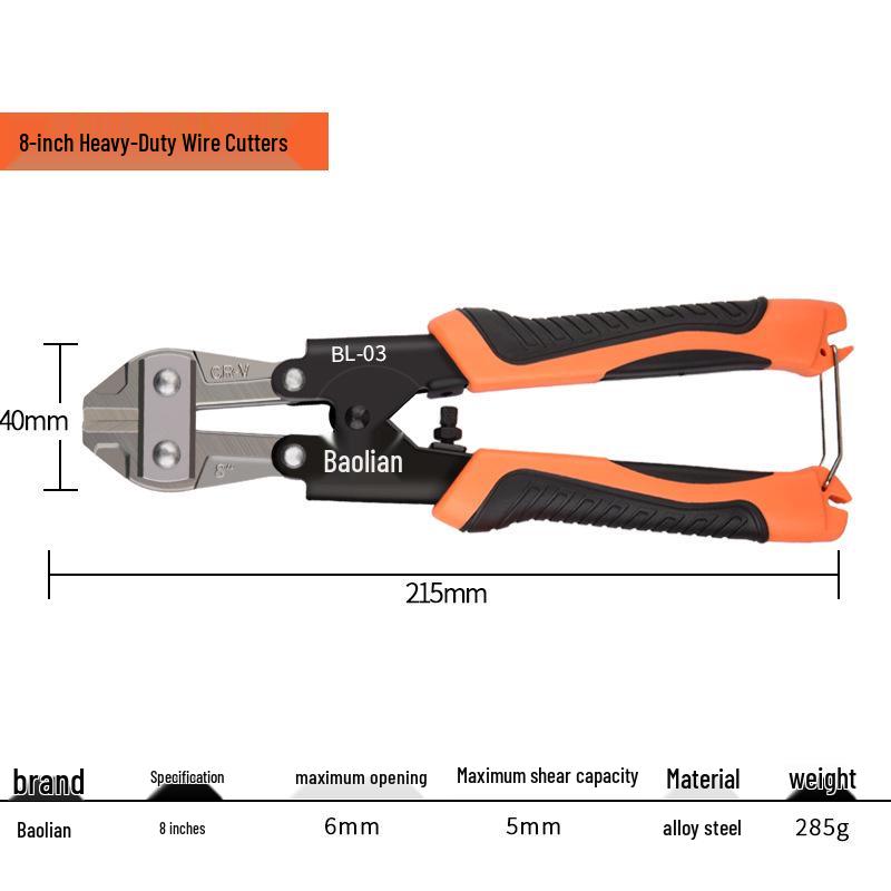 Heavy Duty Multifunctional Steel Wire and Rebar Cutter Pliers