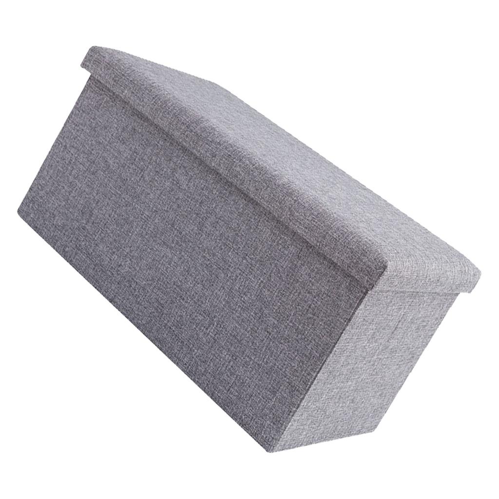 Składany Puf do Przechowywania z Tkaniny Składany Puf do Przechowywania Stołek Wielofunkcyjny Pojemnik do Przechowywania dla