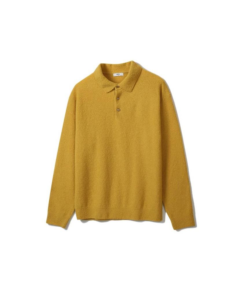 NOTIG Wool Blend Thierry Solid Sweater Yellow_Oka3Swtl101Y1