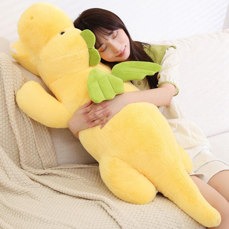 1PC 110CM Big Size Dinosaur Plush Toys Charming Dino with Wings Stuffed Soft Pillow Cushion Kawaii Birthday Gifts for Kids Boys