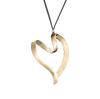 Luxury New Hollow Brushed Love Alloy Pendant, Irregular Peach Heart Women's Long Leather Rope Sweater Chain