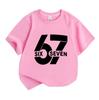 Kids Boys Girls Crew Neck Short Sleeve 100% Cotton T-Shirt, Stylish 6 7 Number Print Casual Soft Breathable Tee for Daily Wear School Summer Outfits 2