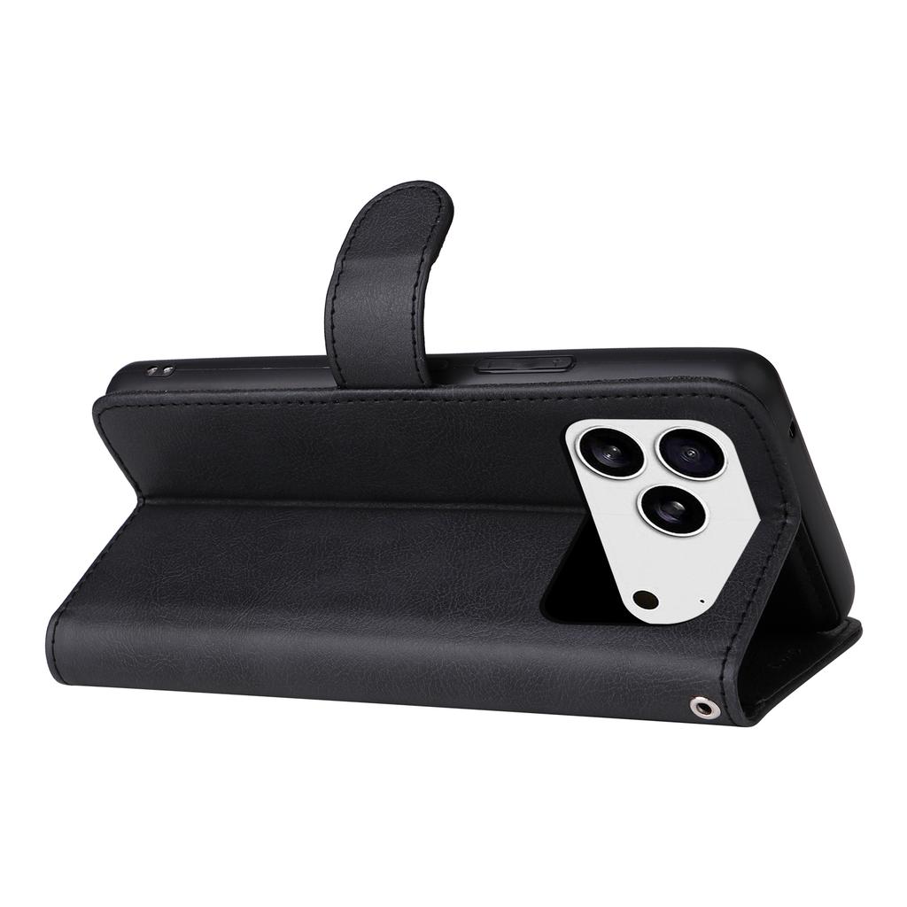 For iPhone 17 Pro Case 2 In 1 Detachable Magnetic Leather Wallet Mobile Cover with Strap