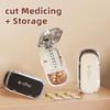 Justerbar Kvartsdosare Förvaringslåda Bärbar Läkemedel Tablett Medicin Dammbeständig Avdelare Organizer Krossare Pillerdelare