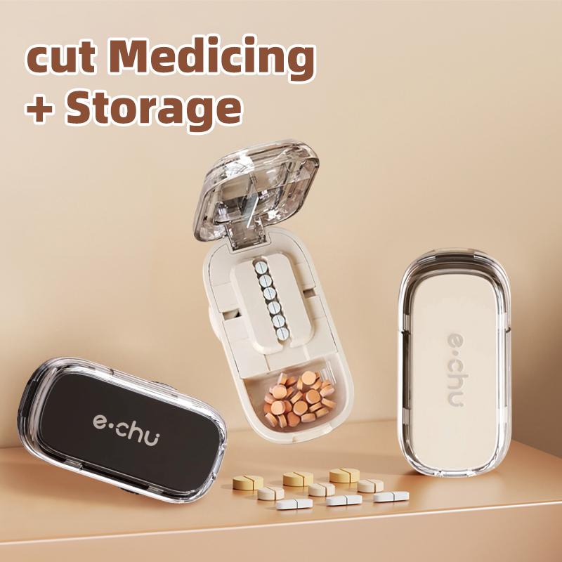Sharp Pill Cutter Half Storage Compartment Box Splitter Divide Medicine Organizer Drug Slicer Medicine Tablet Storage Container