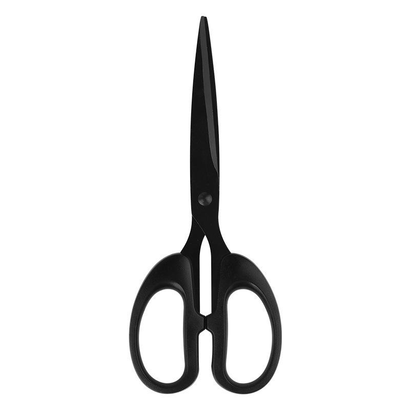 Stainless Steel Teflon-Coated Anti-Rust Multi-Purpose Scissors for Office, Fabric, Paper, and Crafts - Transparent Handle with Black Finish