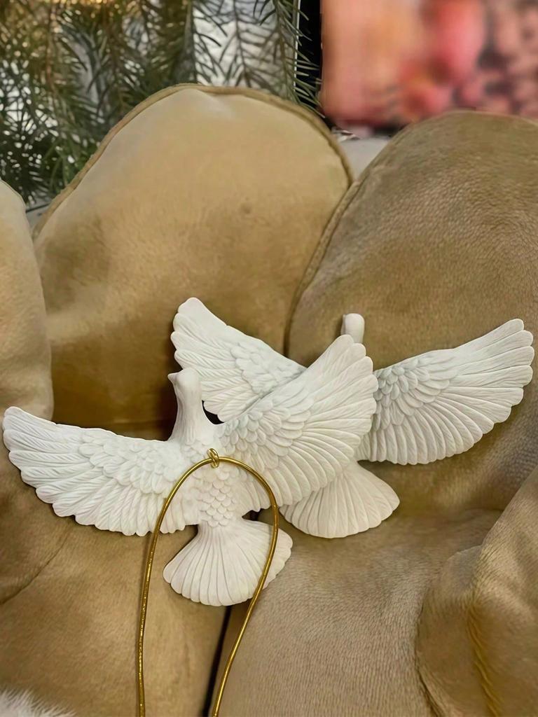 Decoration Double Pigeon Set - Pigeon Statue Pendant Creative Home Festival Resin Pendant Outdoor Courtyard Peace Dove Decoratio