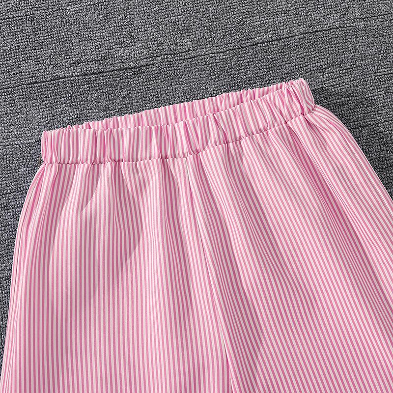 Toddler Teen Boys Girls Spring Striped Outfit Set Sizes 130-170cm