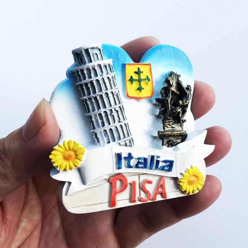 

Tourist Souvenirs Refrigerator Stickers From Various Parts Of Italy One Size чёрный