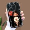 Cute Cartoon Pattern Cream Texture Casing Wavy Edge Soft Silicone Cover Phone Case for Vivo