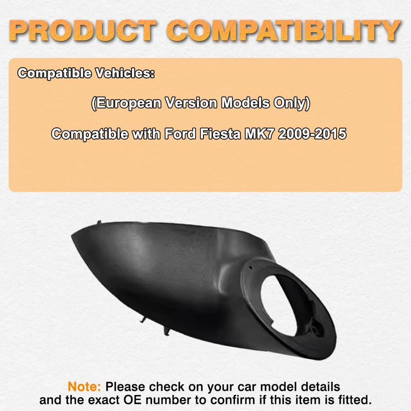 Car Left / Right Side Rearview Mirror Bottom Lower Holder Cover for Ford Fiesta MK7 2009 2010 2011 2012 2013 -2015 EU Version