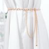 Boho Pearl Waist Chain Adjustable Women Thin Belt  Women Dress Decoration