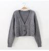 Kurze Stil High-taille Schlank Kunststoff Pullover Frauen 2021 Frühjahr Neue einreiher Strickjacke Twist Kleine Jacke