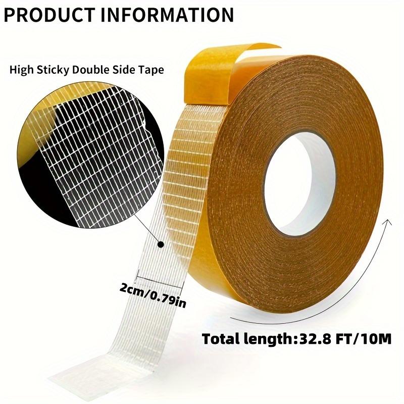 High-strength double-sided tape: Our cloth-based double-sided tape can be strongly adhered to carpets, rugs, runners, refrigerators