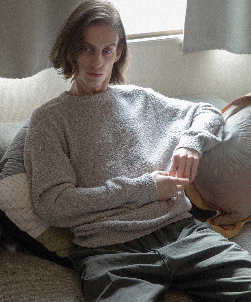 BLANKROOM Boucle Round Knit_Flower
