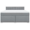 Vidaxl Letto Continentale Con Materasso, Grigio Chiaro, Tessuto, 180X200Cm