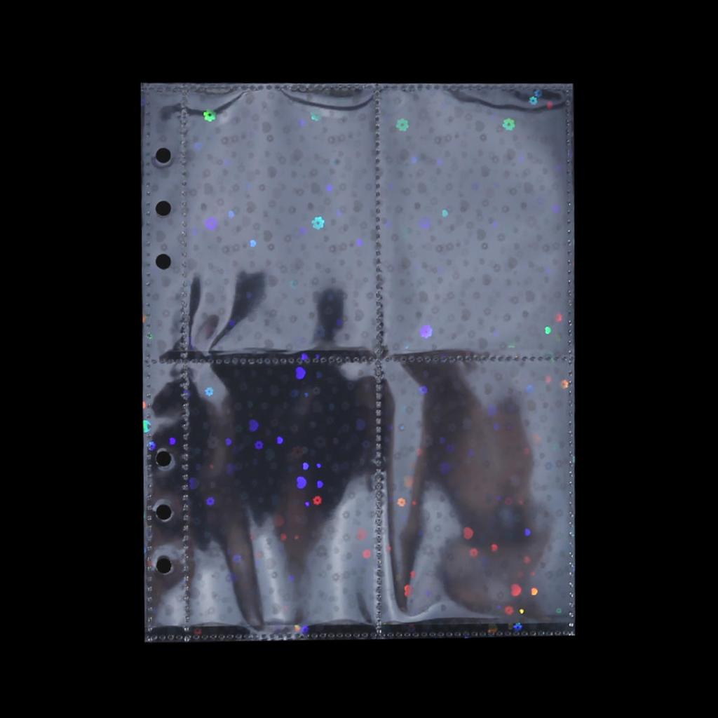 10pcs 4 Grids Photo Album Inner Pages A5 Kpop Binder Photocard Holder Photo Card Loose Leaf Idol Card Collect Book Refill Page