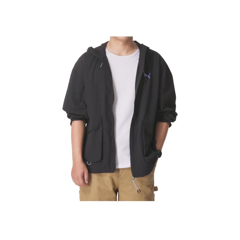 Puma Hooded Casual Fashion Windproof Breathable Sports Jacket Men Jacket 633866-01