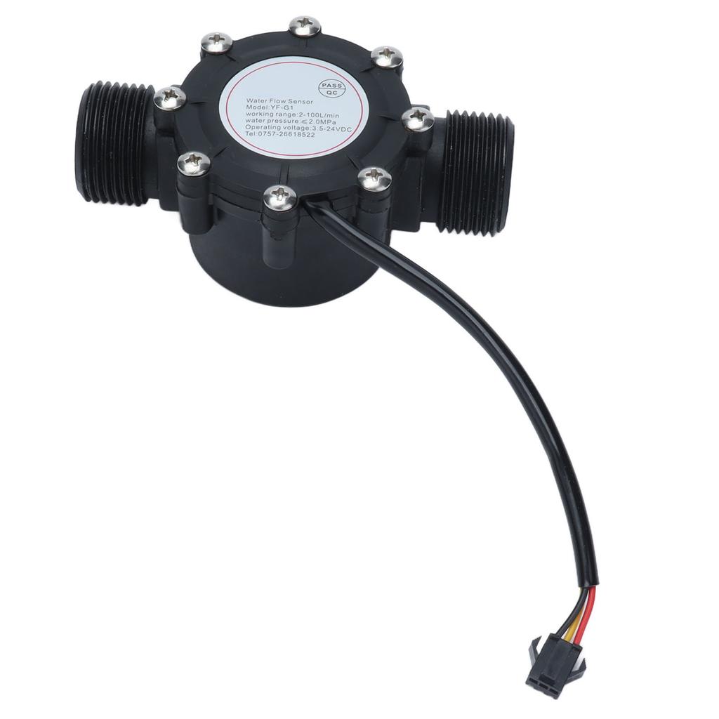 Water Flow Sensor Meter Flowmeter DN25 1.3in Nylon for Swimming Pool Pipe Water Works