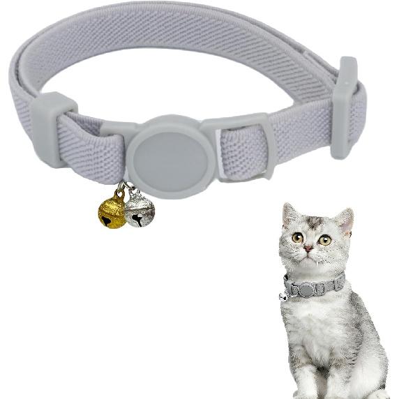 Breakaway Cat Collar with Bell, Safety Buckle Kitten Collar, Elastic Strech Quick Release, Adjustable Lightweight Collars for Girl Boy Cats, Pet