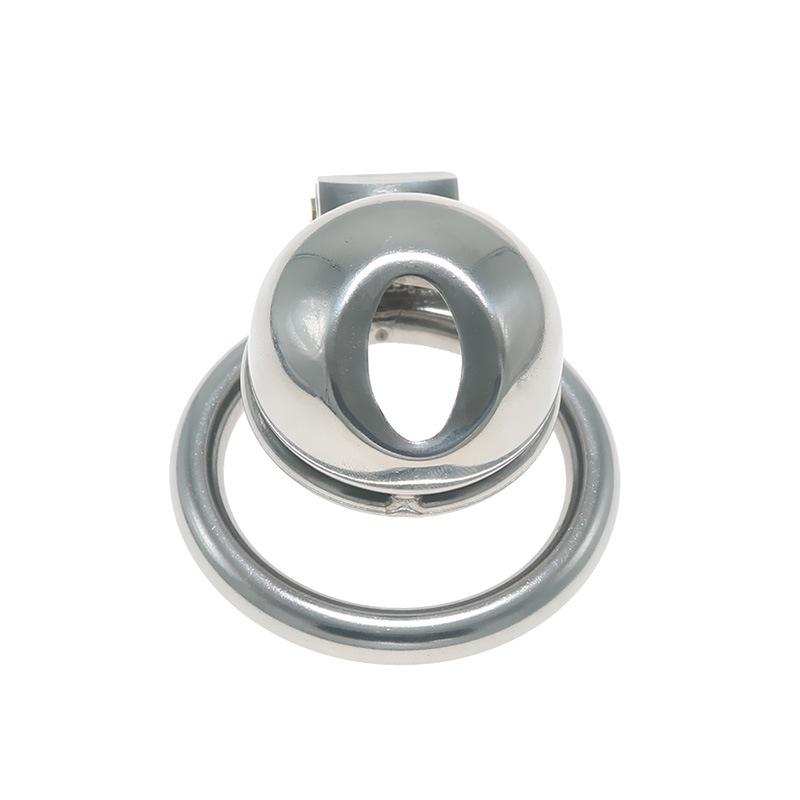 Stainless Steel Chastity Lock Penis Cage Thickened Veil Stable Snap Ring for Men Wear Out Lock Bird SM