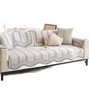 Special-Shaped Sofa Cushion, Ice Silk, Summer Cool Non-Slip Sofa Mat, Straight-Lined One-Piece Anti-Cat Scratch Sofa Cover
