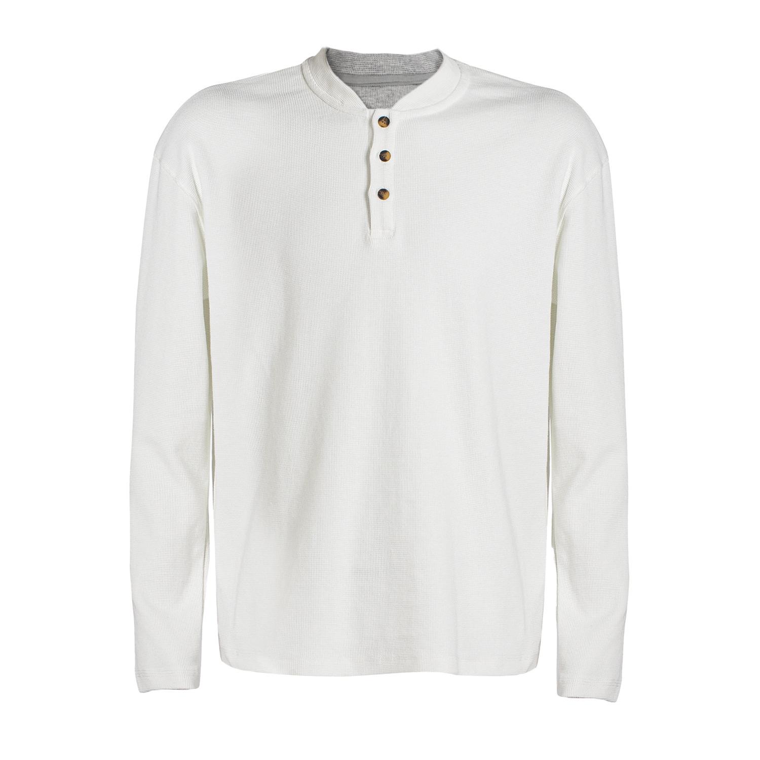 GTAL American Waffle Henley Men s Casual Long Sleeve Knit Shirt M