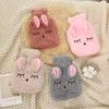 Plush Winking Rabbit Hot Water Bottle & Hand Warmer - Removable, Washable Cover