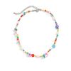 Salircon Boho Multicolor Handwoven Seed Beads Beaded Flower Choker Trend Y2K Imitation Pearl Collar Necklace Women Party Jewelry