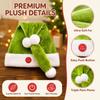 Electric Swing Christmas Hat Plush Moving Santa Hat Fun Plush Christmas Cap  Photo Shooting