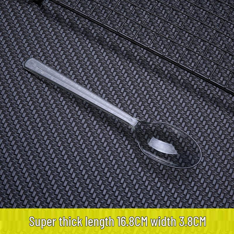 OIMG Disposable Black Plastic Sporks (300 Count)