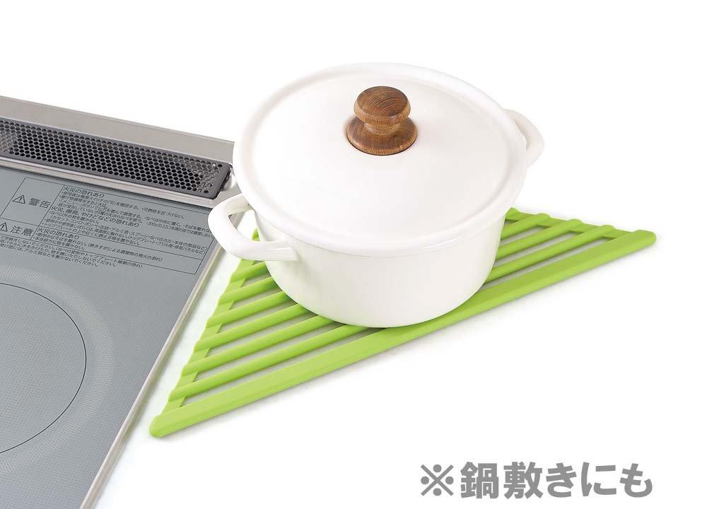 Spinning Silicone Triangular Drainer, Green, 75925