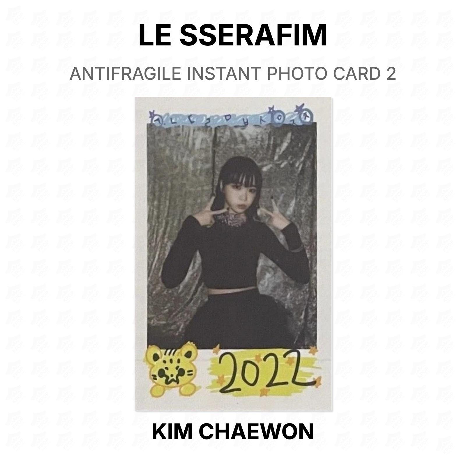 LE SSERAFIM ANTIFRAGILE INSTANT PHOTO CARD 2 Official Photocard KIM CHAEWON