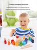 Montessori Color Sorting Cups & People Game: 7 Colors, Beads & Clips for Ages 1-4 Early Education